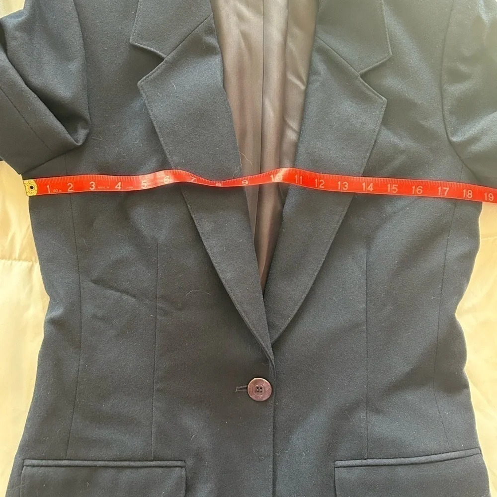 Vintage Miss Pendleton Single Breasted Navy Wool Blazer 8 - Picture 5 of 9